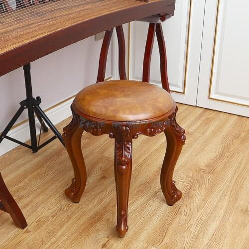 European style makeup stool retro dressing table chair nail stool piano stool pastoral American shoe changing stool guzheng stoo
