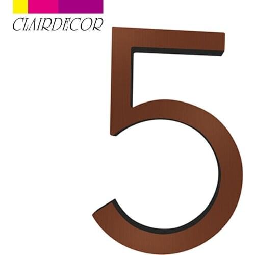 Floating House Number Sign Aged bronze 10cm Modern Building Signage Outdoor Huisnummer Numeros Casa Door Numbers Address Plate