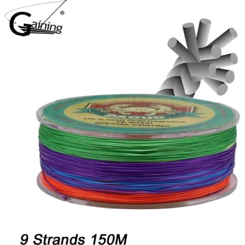 Daoud 9 Strands 150M Super PE Braided Fishing Line Strong Strength Line 198lb 165lb 143lb 121lb 99lb 77lb 66lb 48lb 42lb 35lb