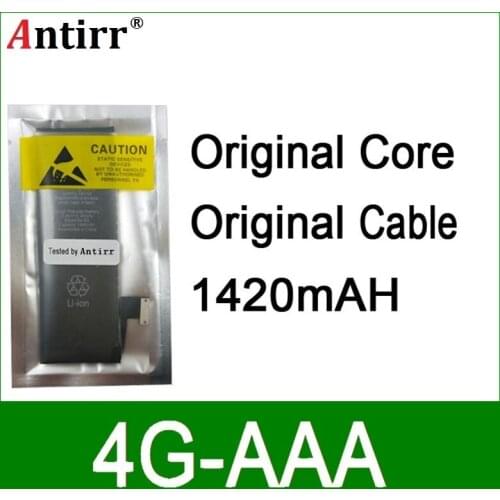 10pcs/lot Real Capacity China Protection board 1420mAh 3.7V Battery for iPhone 4G zero cycle replacement repair parts 4G-AAA