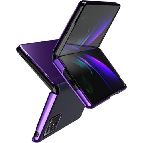 Mirror Case For Samsung Galaxy Z Fold 2 5G W21 W20 Plating Smart Flip PU Leather Kickstand Shockproof Phone Cover For Z Fold 2