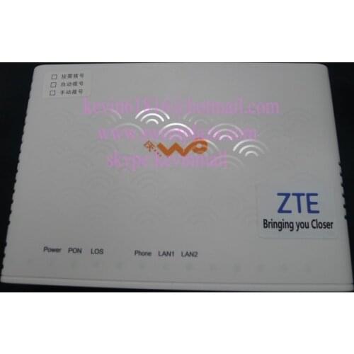 ZXHN F407 ZTE EPON ONU 2 ethernet ports, 1 telephone pot, optical network unit for FTTH English version. FiberCore. FiberCore