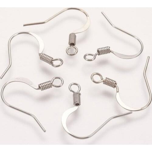 1000pcs Brass Metal Earring Hooks Ear Wire Earring Findings Nickel Free 15mm for Jewelry Making DIY Findings