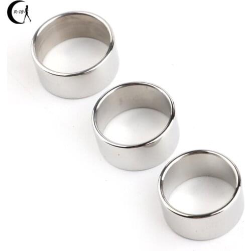 3 Size For Choose Stainless Steel Metal Penis Ball Sleeves Cock Ring Erection Delay Time Male Bondag Chastity Sex Toy For Men