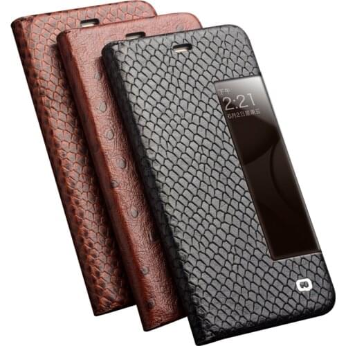 QIALINO Genuine Leather Smart View Flip Window Case for Huawei Ascend P10 Cover for HUAWEI P10 Plus with Sleep Wake Up Function