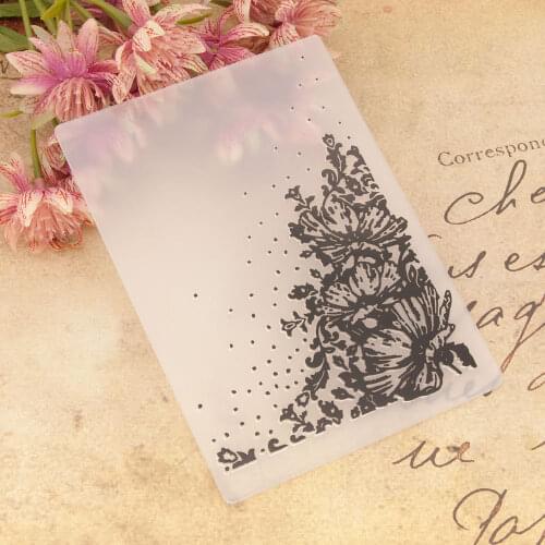 Flowers print DIY Plastic Embossing Folders for DIY Scrapbooking Paper Craft/Card Making Decoration Supplies