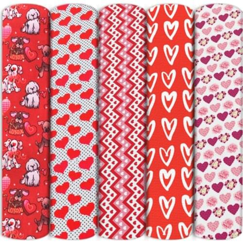 David accessories 50*145cm/20*33cm Valentines Day Printed Polyester Cotton Fabric For Tissue Kids Needlework DIY,c13662