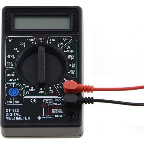 DT-832 Digital LCD Voltmeter Ammeter Ohm Tester Multimeter Buzzer Diagnostic-tool