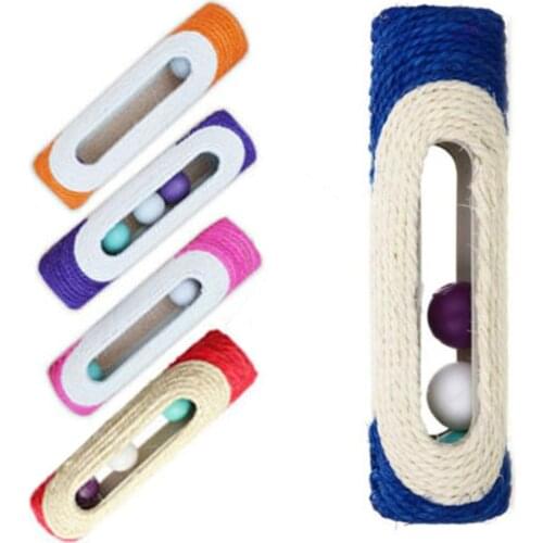 Pet Cat Kitten Kitty Toy Rolling Sisal Scratching Post Trapped Ball Training Toy for Cat Kitten Pet Cat Product