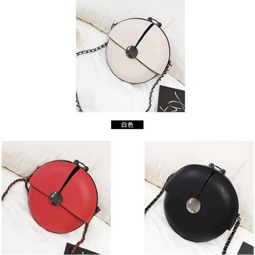 Round Women Bag Fashion Crossbody Shoulder Bag Girls Cute Mini PU Leather Circular Female Party Messenger Bags