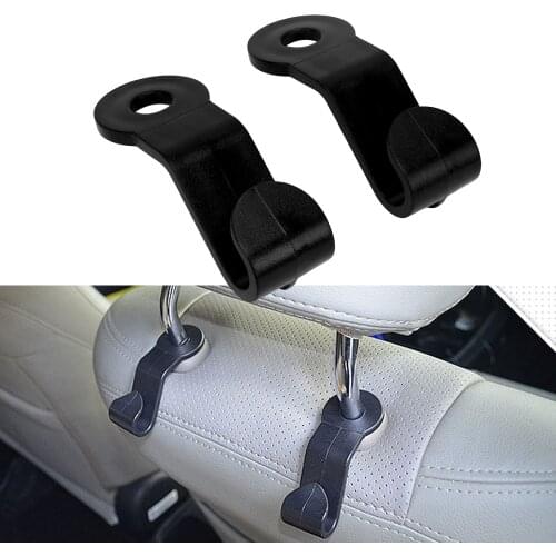 1 Pair Back Seat Headrest Holder Hook for Bag Auto Fastener Clip Organizer Car Clips Car Hanger