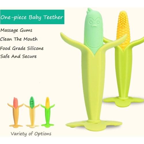 Cartoon Baby Teether Food Grade Silicone Teethers for Kids Cute Corn Penguin Teether Newborn Accessories Baby Teeth Care Toys