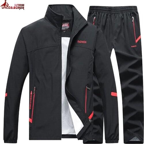 Mens Sportswear Autumn 2 Piece Sets Sports Suit men Jacket+Pant Sweatsuit Male Jogging basketball TrainingTracksuit clothing
