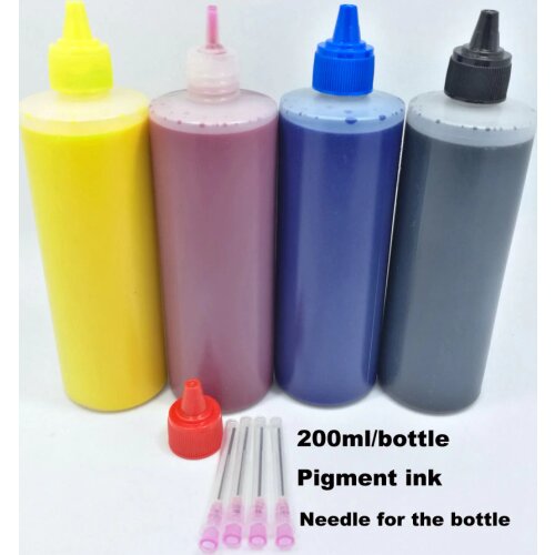 YOTAT 4pcs Universal 200ml Pigment ink K C M Y Refill Ink kit For HP for Canon for Brother for Epson for Lexmark printer