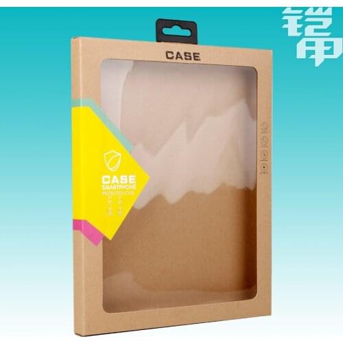 Wholesale Retail with clear PVC window colorful sticker kraft paper Packaging Box For8/10/11inch tablet PC Case 350pcs KJ-689