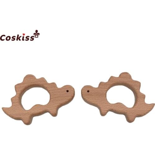 Organic Wooden Teether Beech Dinosaur Teething Toy Hand-carved Teether.Natural Baby Toy. Eco Friendly Infant Toy.Newborn gift