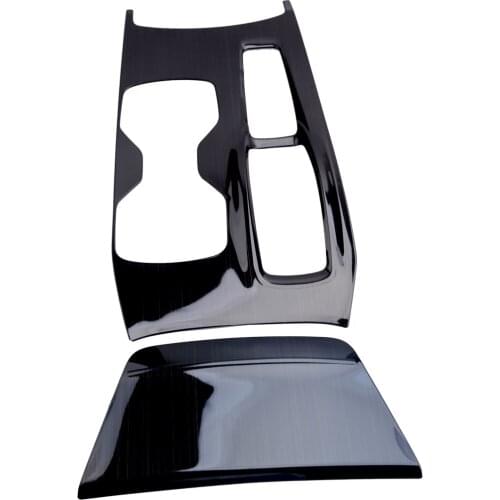 2Pcs Black Titanium Central Console Gear Shift Panel Frame Trim Cover Fit for Honda Accord 2018 2019 2020