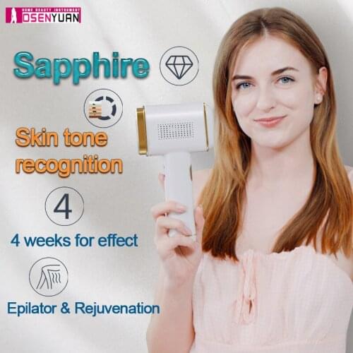Permanent Hair Removal Machine Ice Cool Sapphire Painless IPL Laser Epilator The First Automatic Skin Detection Photoepilator