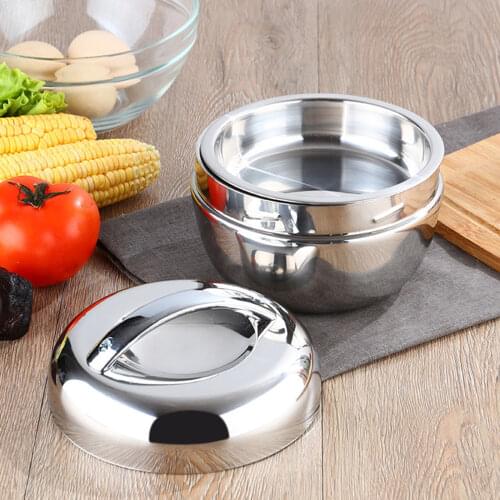 Portable Stainless Thermo Insulated Thermals Food Container Bento Round Lunch Box TP-Hot