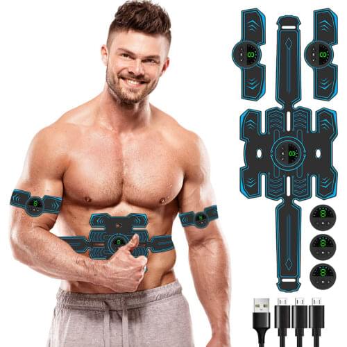 Abs Muscle Stimulator Belt Abdominal Training Device for Building Abdomen Arms Shoulder Back Waist Leg Hip Muscles for Women Men