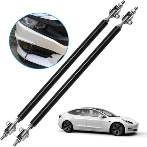 2PCS Adjustable Front Bumper Lip Splitter Strut Rod Tie Support Bars Replacement fit for Universal 7.87