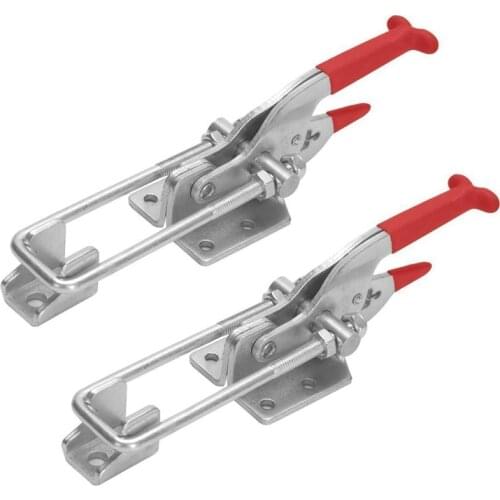 2-Pack 2000Lbs Capacity Heavy Duty Adjustable Latch U Bolt Self-Lock Toggle Clamp
