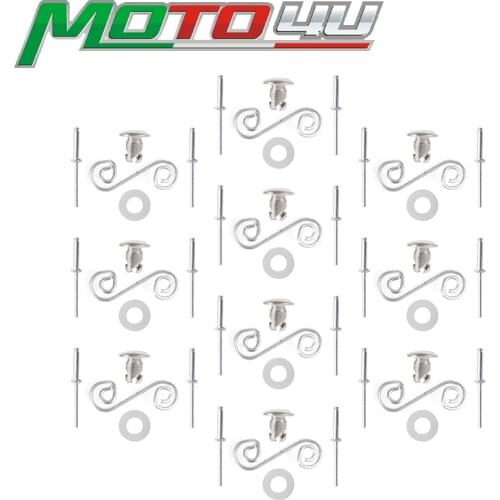 For Honda CBR600 CBR900RR CBR1000 10 Set Universal Fairing Fastener Race Fairing Quick Release Springs Retaining washers