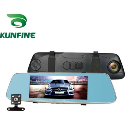 KUNFINE 10" Android GPS Navi Dash Cam Car DVR Mirror Video Recorder Dual Cameras Recording WIFI Bluetooth With 3G FM Transmit