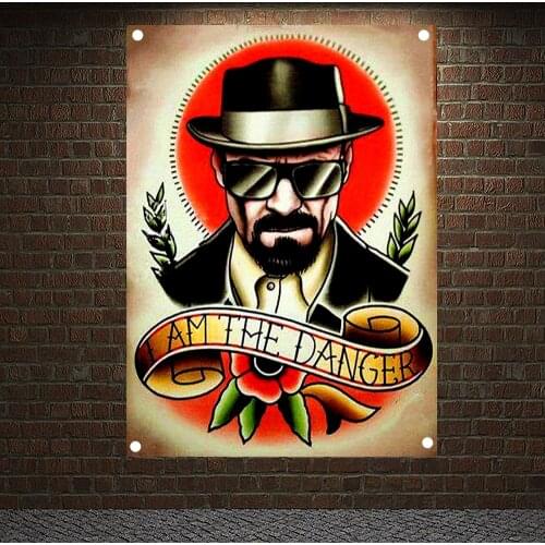 I AM THE DANGER Tattoo Banner Canvas Painting Wall Art Print movie Posters Home Decor Mural Hanging Flag 4 Gromments in Corners
