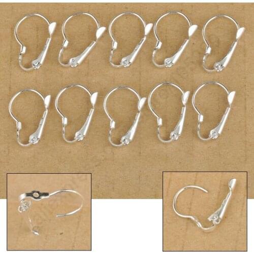 Jewelry Findings 925 Sterling Silver French Hoop Circle Hook Earring Earwires DIY Design Crystal Stone Jewelry