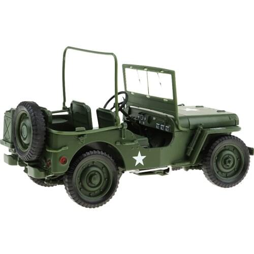 1:18 Willys Jeep SUV Car Model Toy Vehicle Alloy Diecast Gift Kid