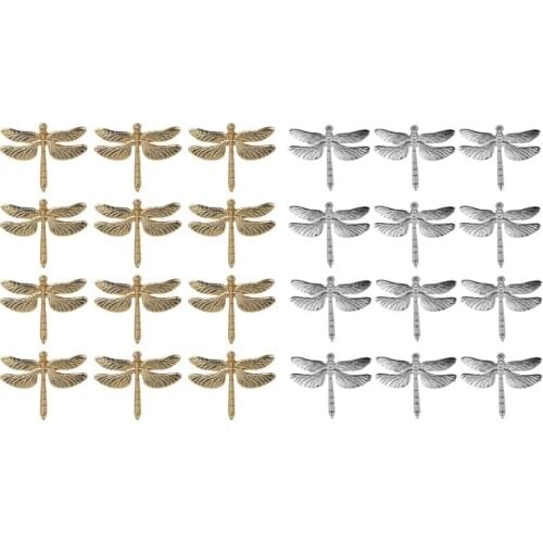 12 Pcs Dragonfly Napkin Rings, Napkin Buckle Silver Napkin Ring For Hotel Wedding Holiday Table Dinner Party Decorati