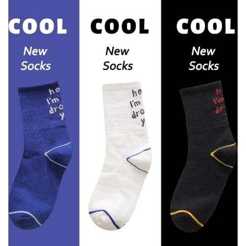 5Pairs/lot Kids Socks Autumn Winter Cotton Baby Socks Cool Letter Boys Socks Coloful Fashion Children Socks