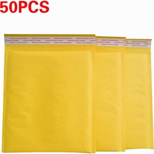 50PCS/lot Kraft Paper Bubble Envelopes Bags Mailers Padded Shipping Envelope With Bubble Mailing Bag Christmas Gift Package