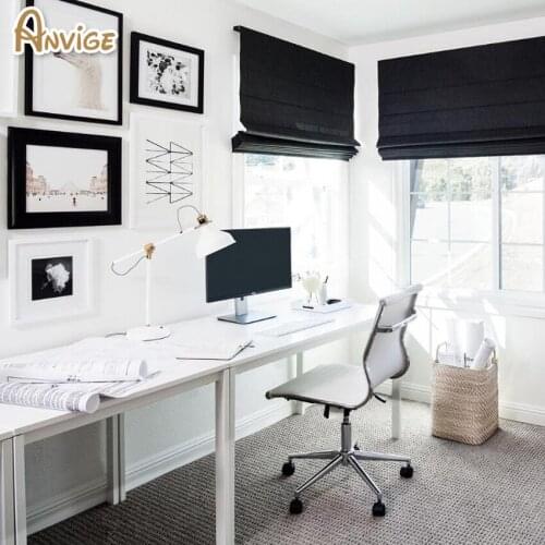 ANVIGE Many Colors Roman Shades / Window Blind Fabric Curtain Drape Customized Size