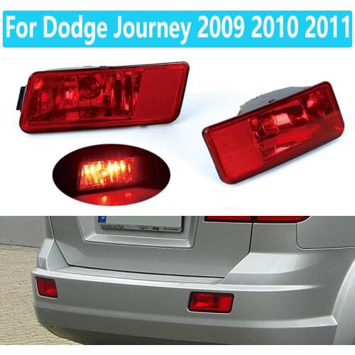 Car Rear Bumper Reflector Brake Light Warning with Bulb For Dodge Journey 2009 2010 2011