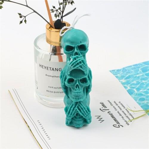 Silent Skeleton Silicone Candle Mold for Handmade Desktop Decoration Gypsum Epoxy Resin Aromatherapy Candle Silicone Mould