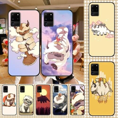 Avatar Appa Yip Yip Phone case For Samsung Galaxy Note 4 8 9 10 20 S8 S9 S10 S10E S20 Plus UITRA Ultra black painting coque