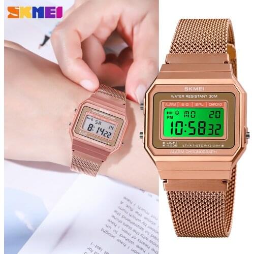 SKMEI Sports LED Digital Men Women Watch Electronic Chrono Calendar Male Clock Waterproof Square WristWatch Relogio Feminino