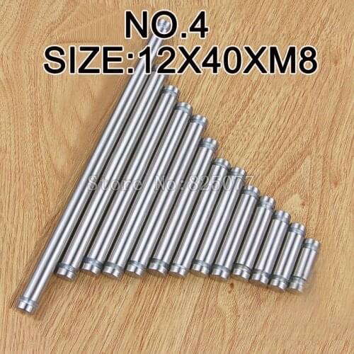 DHL 100PCS Diameter 12x40mm Stainless Steel Double Head Hollow Screw Acrylic Billboard Advertisement Fixing Screw KF975