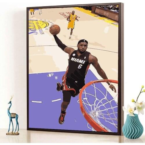 Diy Basketball Star James Space Jam 2 Coloring Painting Peinture Pair Number Slam Dunk Anime Decorative Drawing Toys for Adult