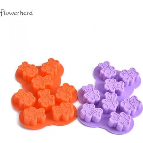 Bear Shaped Ice Tray Baking Cake Mold Ice Tray Chocolate Silicone Mold Resin Mold Cake Decorating Soap Mold Cake Tools