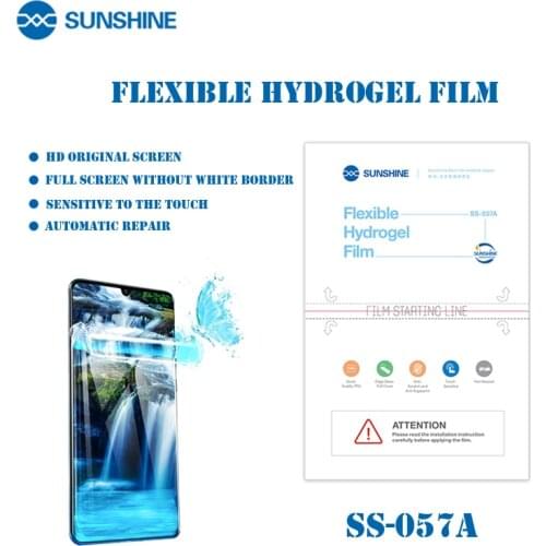 50pcs Sunshine Flexible Hydrogel Film SS-057 SS-057A For SS-890C Auto Film Cutting Machine Mobile Phone Screen Front Film Cut