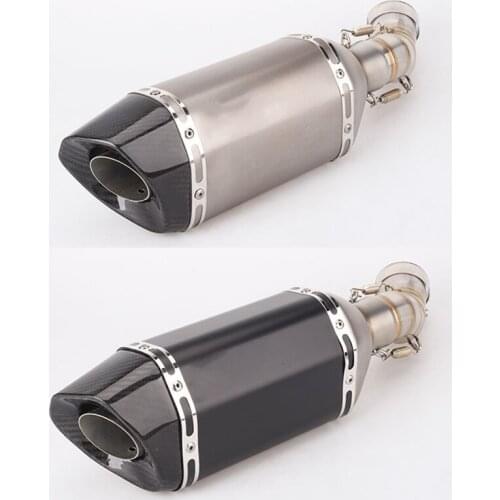 Motorcycle Modified Exhaust Pipe Stainless Steel Muffler Z900 Exhaust Pipe 2017-2019 370mm Long Exhaust Pipe