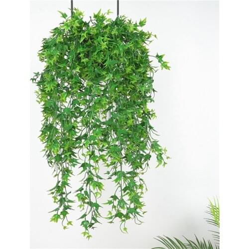 Artificial Plant Wall Hanging Sweet Potato Leaf Maple Weeping Willow Home Hotel Decoration Wall Hanging Decoration