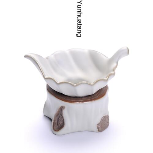 Handmade Ru Ceramic Tea Strainer Tea Leaf Filter Tea Strainer Leaf Tea Strainer Tea Filter Tea Ceremony with Zero Tea Strainer