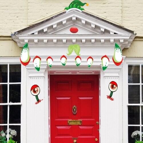 Creative Funny Christmas Day Wall Stickers 2021 Nightmare Before Christmas Party Decoration Fridge Stickers Snowman Wallpaper