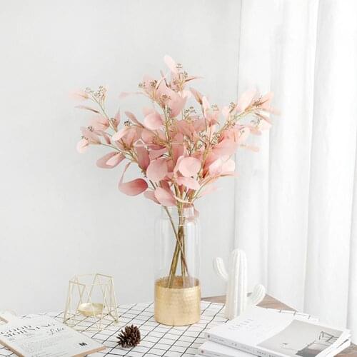 Artificial Eucalyptus Leaves Silk Plants Floral Branches Plants For Home Party Wedding Evening Party Decoration Home Craft Deco
