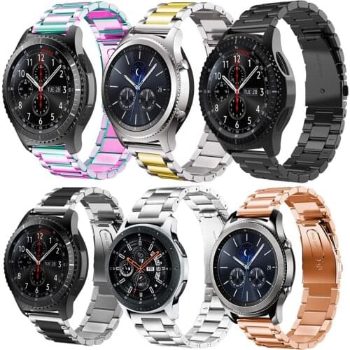 Apply 22mm Metal strap for Samsung Classic Gear S3 band strap Galaxy 46mm strap Stainless Steel band strap Watch Adjust Tool