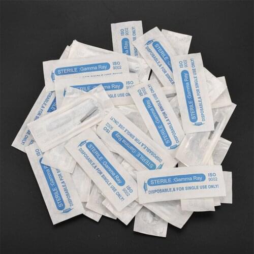 Microblading Eyebrow Blades Shading Needles Tattoo Manual Pins Supplies 100x